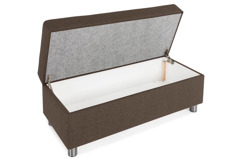 Crazy Fodskammel med Opbevaring 120x50 - Brun - Møbler - Stole & lænestole - Taburet & skammel - Puf