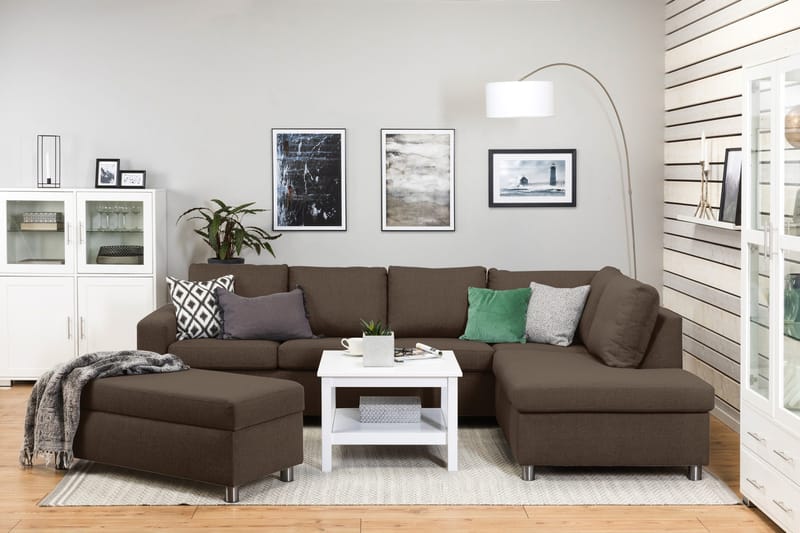 Crazy Fodskammel med Opbevaring 120x50 - Brun - Møbler - Stole & lænestole - Taburet & skammel - Puf