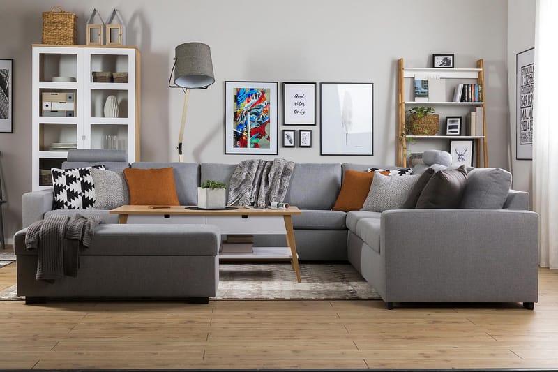 Crazy Fodskammel med Opbevaring 120x50 - Lysegrå - Møbler - Stole & lænestole - Taburet & skammel - Puf