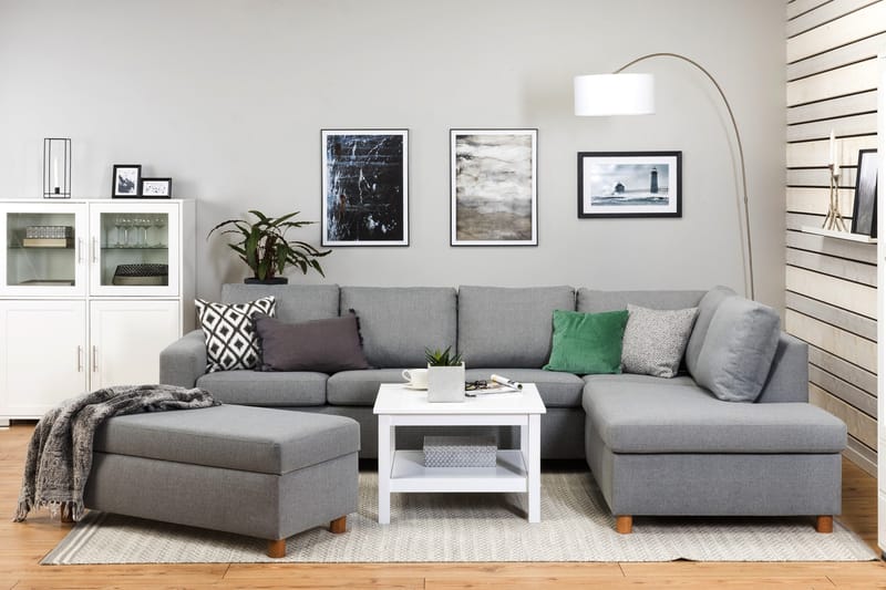 Crazy Fodskammel med Opbevaring 120x50 - Lysegrå - Møbler - Stole & lænestole - Taburet & skammel - Puf