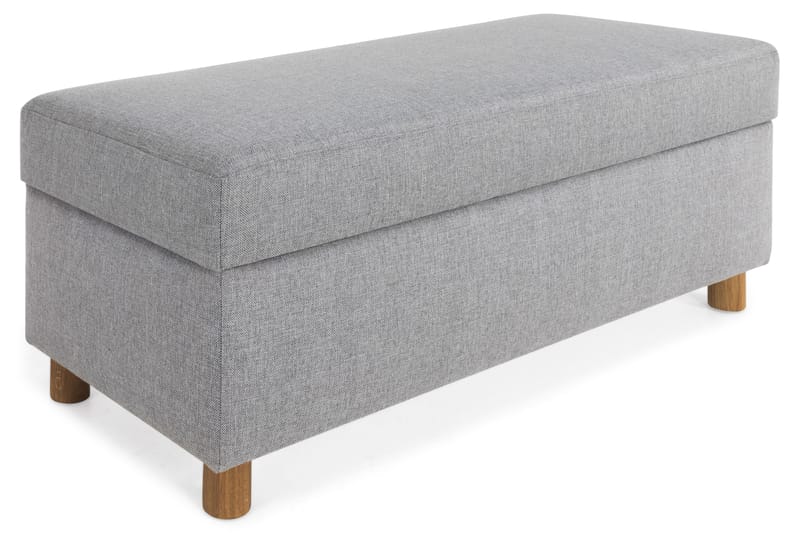 Crazy Fodskammel med Opbevaring 120x50, Lysegrå