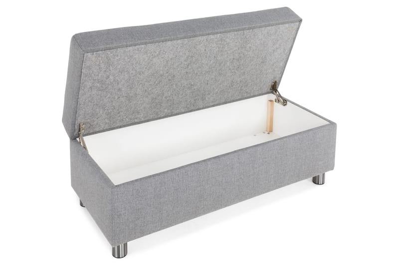 Crazy Fodskammel med Opbevaring 120x50 - Lysegrå - Møbler - Stole & lænestole - Taburet & skammel - Puf