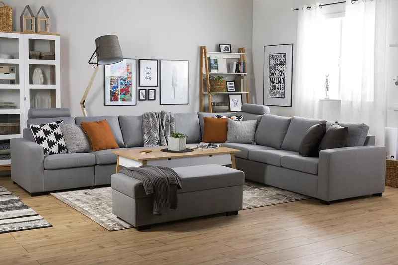 Crazy Fodskammel med Opbevaring 120x50 - Lysegrå - Møbler - Stole & lænestole - Taburet & skammel - Puf