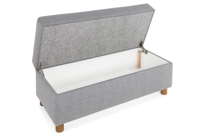 Crazy Fodskammel med Opbevaring 120x50 - Lysegrå - Møbler - Stole & lænestole - Taburet & skammel - Puf