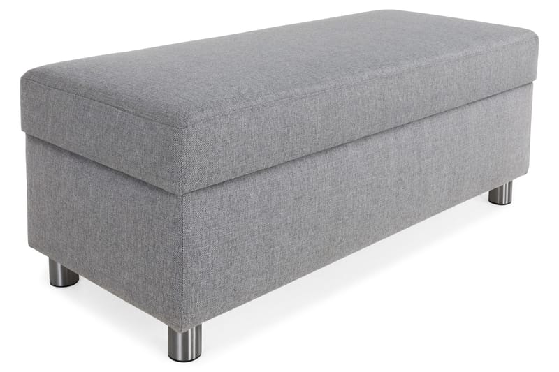 Crazy Fodskammel med Opbevaring 120x50 - Lysegrå - Møbler - Stole & lænestole - Taburet & skammel - Puf