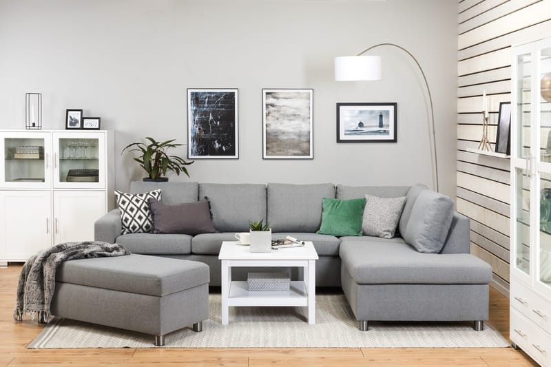 Crazy Fodskammel med Opbevaring 120x50 - Lysegrå - Møbler - Stole & lænestole - Taburet & skammel - Puf