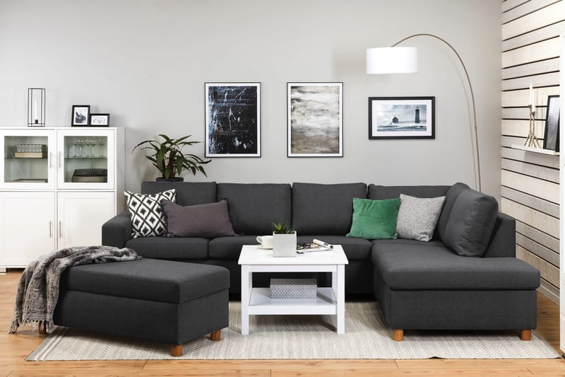 Crazy Fodskammel med Opbevaring 120x50 - Mørkegrå - Møbler - Stole & lænestole - Taburet & skammel - Puf