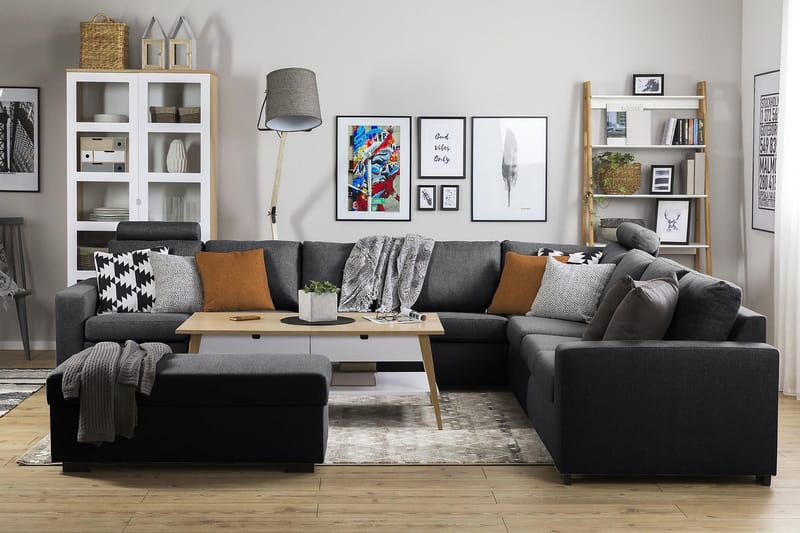 Crazy Fodskammel med Opbevaring 120x50 - Mørkegrå - Møbler - Stole & lænestole - Taburet & skammel - Puf