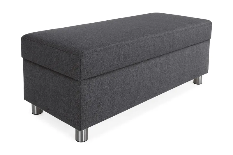 Crazy Fodskammel med Opbevaring 120x50 - Mørkegrå - Møbler - Stole & lænestole - Taburet & skammel - Puf