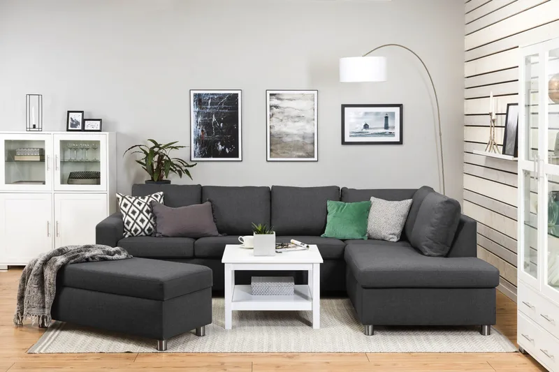 Crazy Fodskammel med Opbevaring 120x50 - Mørkegrå - Møbler - Stole & lænestole - Taburet & skammel - Puf