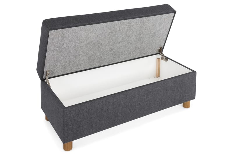 Crazy Fodskammel med Opbevaring 120x50 - Mørkegrå - Møbler - Stole & lænestole - Taburet & skammel - Puf