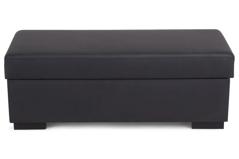 Crazy Fodskammel med Opbevaring 120x50 - Sort Kunstlæder - Møbler - Stole & lænestole - Taburet & skammel - Puf