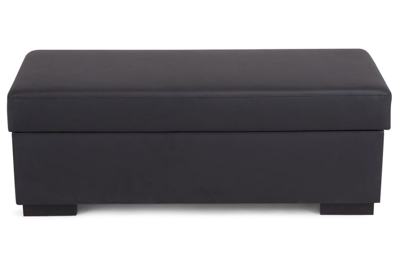 Crazy Fodskammel med Opbevaring 120x50 - Sort Kunstlæder - Møbler - Stole & lænestole - Taburet & skammel - Puf