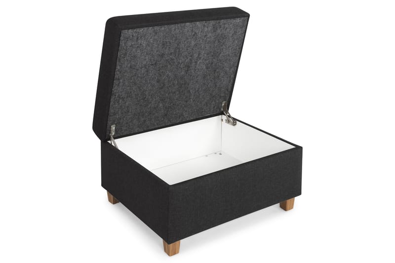 Crazy Fodskammel med Opbevaring 80x65 - Antracit - Møbler - Stole & lænestole - Taburet & skammel - Puf