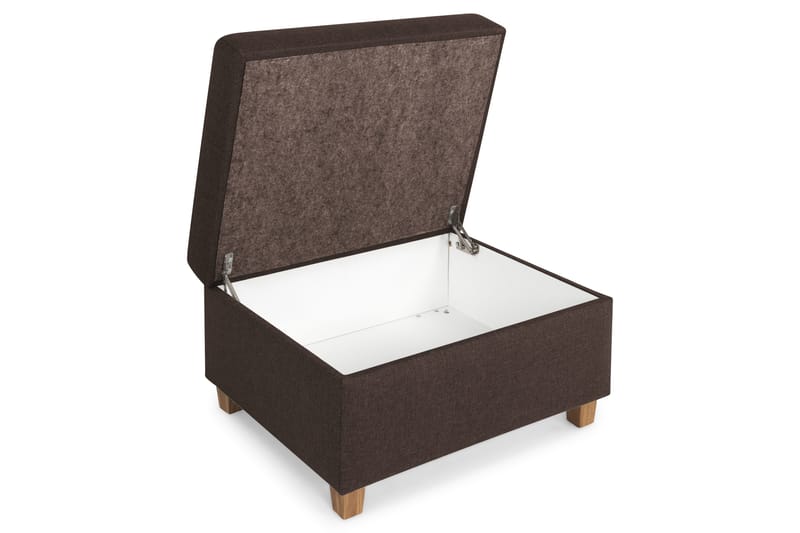 Crazy Fodskammel med Opbevaring 80x65 - Brun - Møbler - Stole & lænestole - Taburet & skammel - Puf