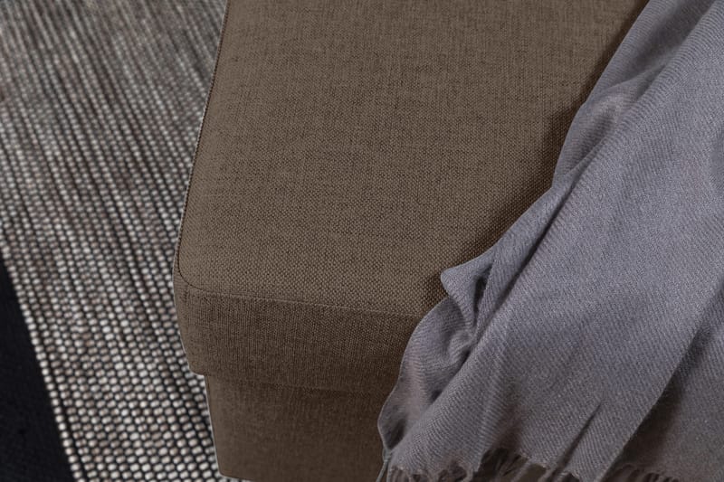 Crazy Fodskammel med Opbevaring 80x65 - Brun - Møbler - Stole & lænestole - Taburet & skammel - Puf