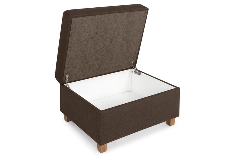 Crazy Fodskammel med Opbevaring 80x65 - Brun - Møbler - Stole & lænestole - Taburet & skammel - Puf