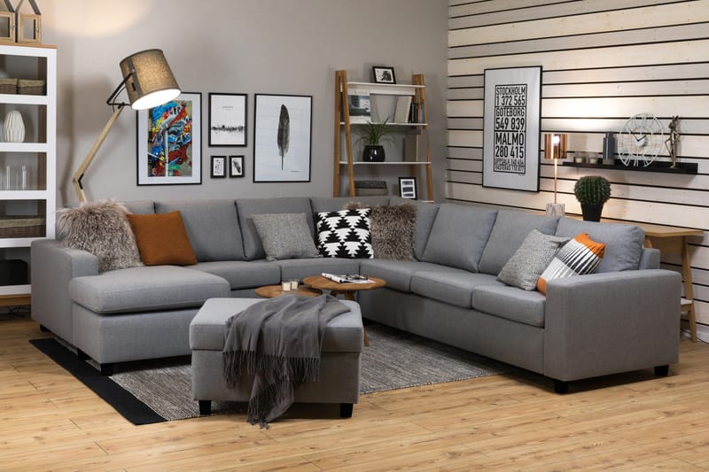 Crazy Fodskammel med Opbevaring 80x65 - Lysegrå - Møbler - Stole & lænestole - Taburet & skammel - Puf