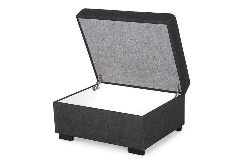 Crazy Fodskammel med Opbevaring 80x65 - Mørkegrå - Møbler - Stole & lænestole - Taburet & skammel - Puf