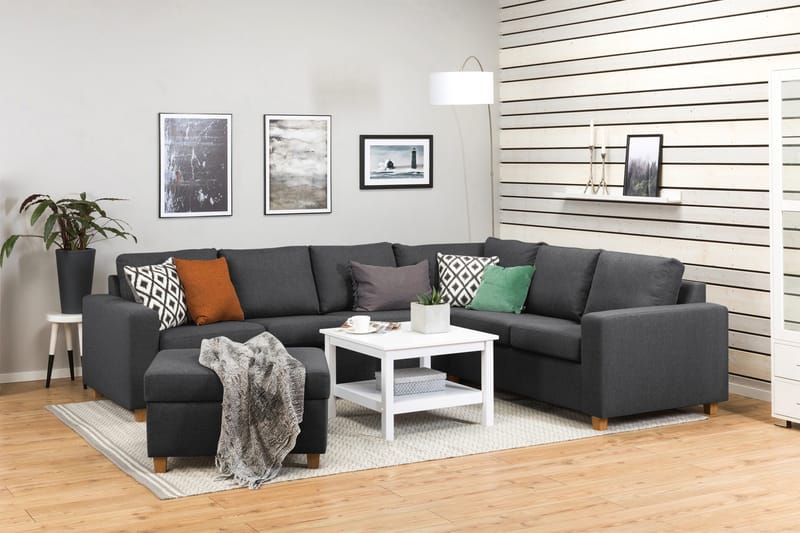 Crazy Fodskammel med Opbevaring 80x65 - Mørkegrå - Møbler - Stole & lænestole - Taburet & skammel - Puf