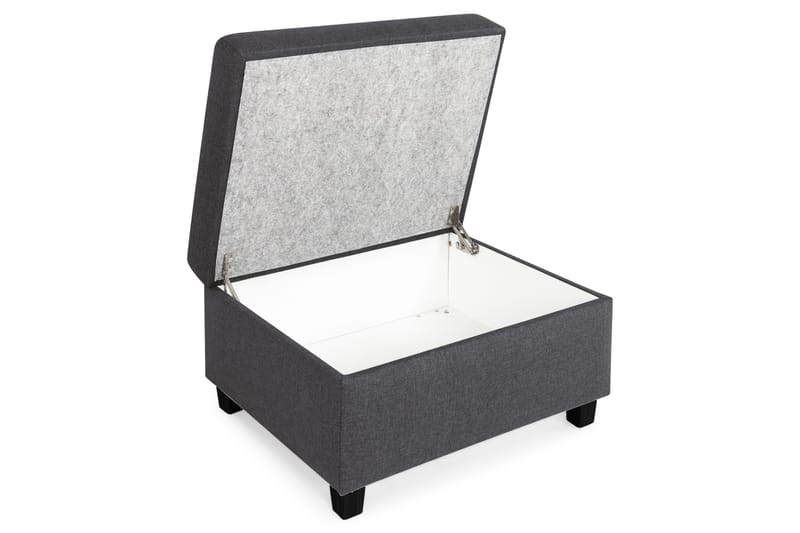 Crazy Fodskammel med Opbevaring 80x65 - Mørkegrå - Møbler - Stole & lænestole - Taburet & skammel - Puf