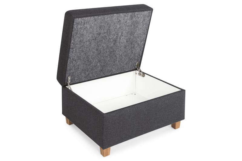 Crazy Fodskammel med Opbevaring 80x65 - Mørkegrå - Møbler - Stole & lænestole - Taburet & skammel - Puf