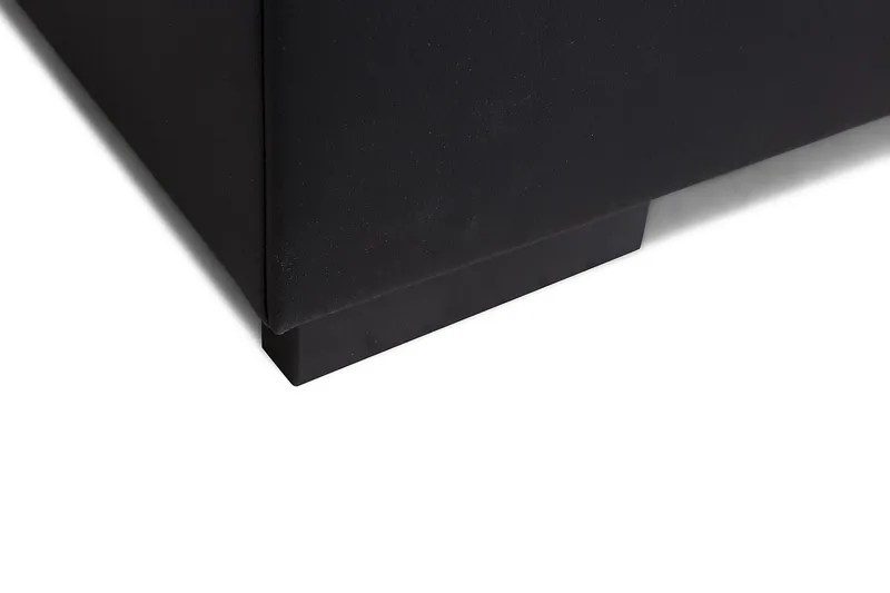 Crazy Fodskammel med Opbevaring 80x65 - Sort Kunstlæder - Møbler - Stole & lænestole - Taburet & skammel - Puf