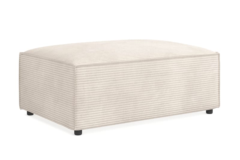 Cubo 1-personers Rektangulær Fodskammelmodul i Manchester 120 cm bred - Beige - Møbler - Stole & lænestole - Taburet & skammel - Puf