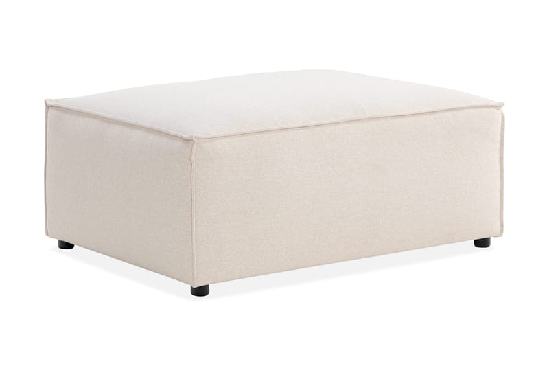 Cubo 1-personers Rektangulær Fodskammelmodul i Stof 80 cm bred, Beige