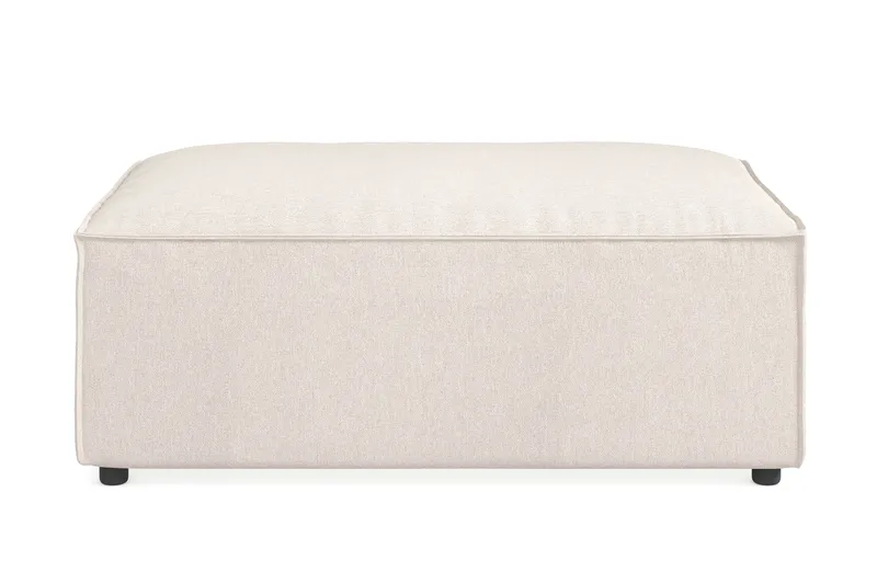 Cubo 1-personers Rektangulær Fodskammelmodul i Stof 120 cm bred, Beige