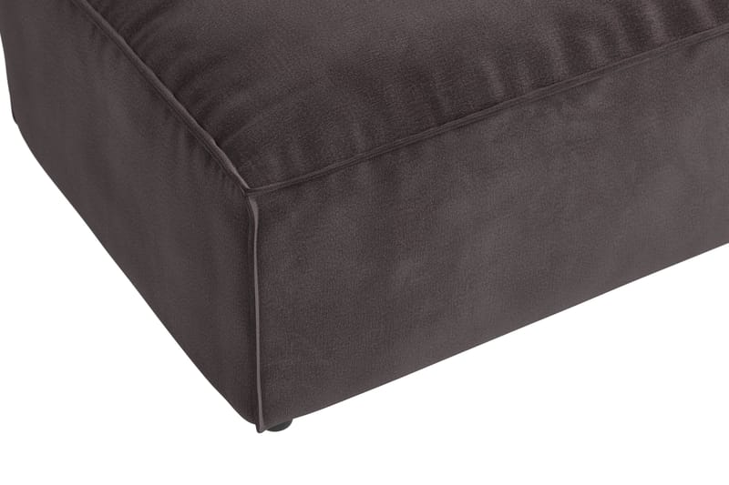 Cubo 1-personers Rektangulær Fodskammelmodul i Fløjl 120 cm bred - Mørkegrå - Møbler - Stole & lænestole - Taburet & skammel - Puf