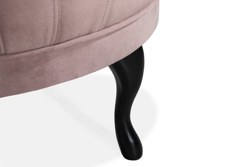 Dahlia Puf - Lys Rosa Velour 80cm - Møbler - Stole & lænestole - Taburet & skammel - Puf