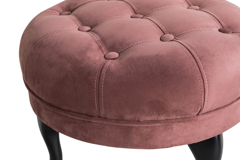 Dahlia Puf - Rustlyserød Velour 50cm - Møbler - Stole & lænestole - Taburet & skammel - Puf