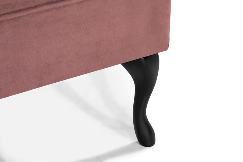 Dahlia Puf - Rustlyserød Velour 70x70cm - Møbler - Stole & lænestole - Taburet & skammel - Puf