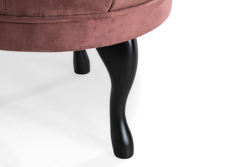 Dahlia Puf - Rustlyserød Velour 50cm - Møbler - Stole & lænestole - Taburet & skammel - Puf