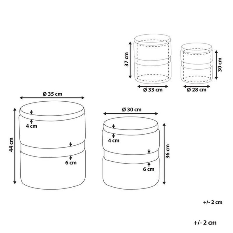 Puf Doris 2-pak - Møbler - Stole & lænestole - Taburet & skammel - Ottoman