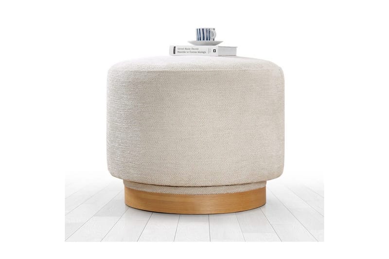 Puf Doroufield Creme - Creme - Møbler - Stole & lænestole - Taburet & skammel - Ottoman