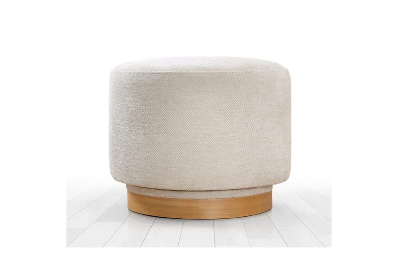 Puf Doroufield Creme - Creme - Møbler - Stole & lænestole - Taburet & skammel - Ottoman
