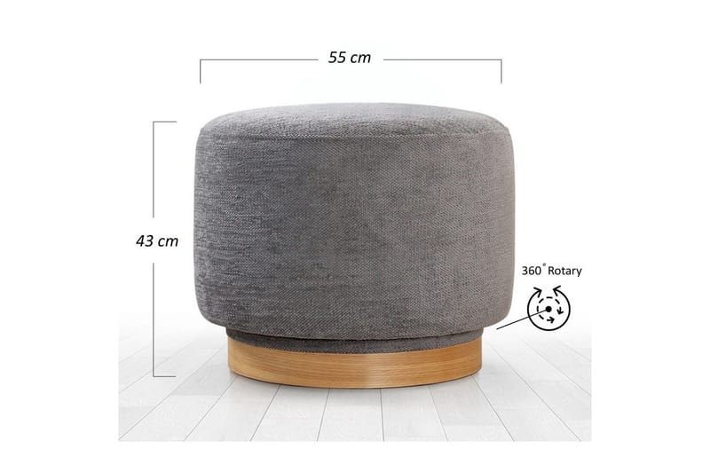 Puf Doroufield Grå - Grå - Møbler - Stole & lænestole - Taburet & skammel - Ottoman