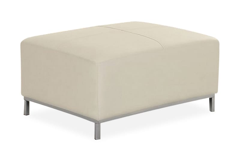 Dugard Fodskammel, Beige/Læder