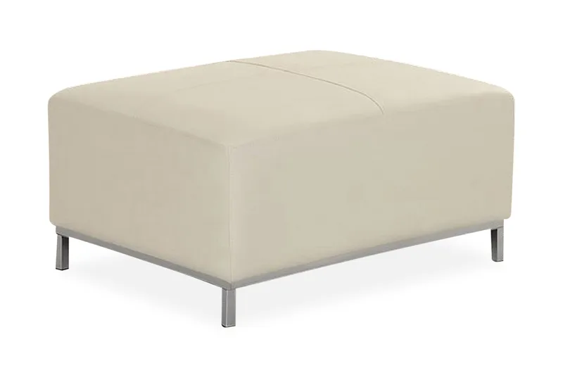 Dugard Fodskammel, Beige/Læder