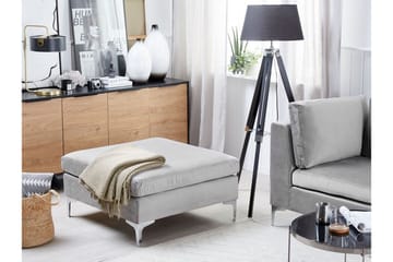 Evja Fodskammel - Velour/Grå - Møbler - Stole & lænestole - Taburet & skammel - Puf