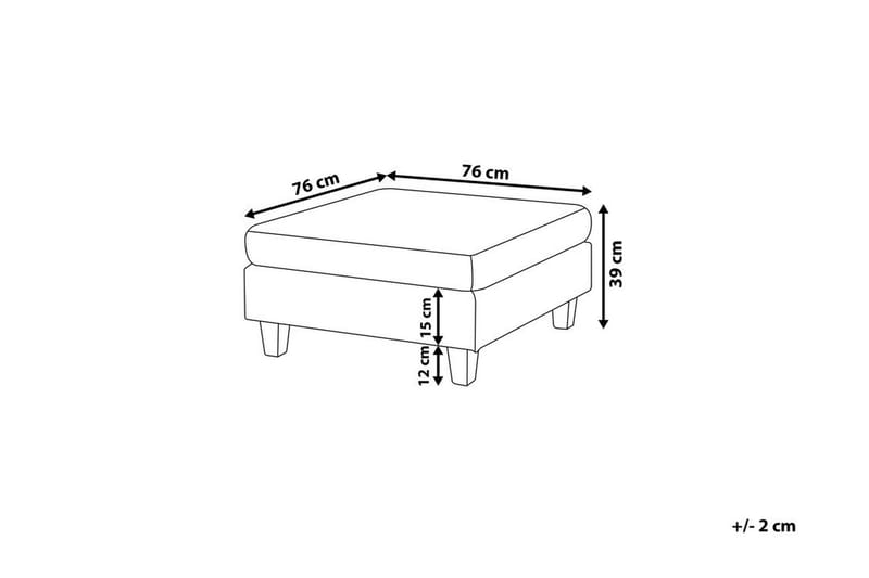 Fevik fodskammel 76 | 76 cm - Grå - Puf