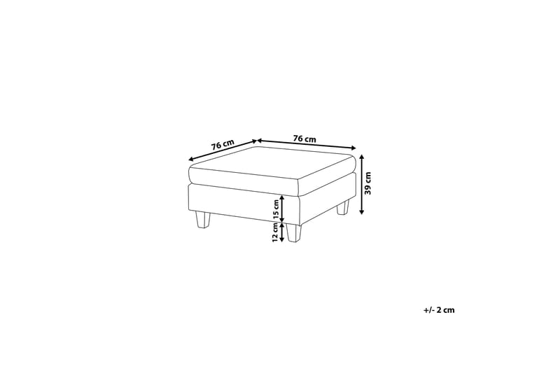 Fevik fodskammel 76 | 76 cm - Grå - Puf