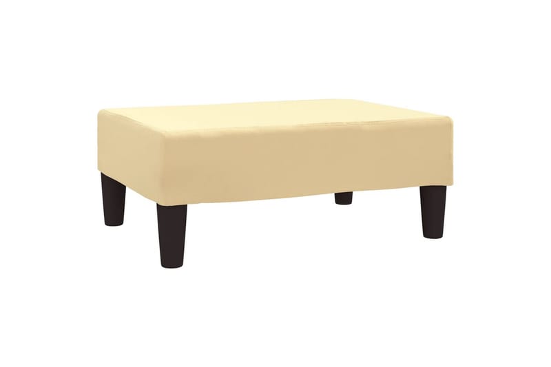 fodskammel 78x56x32 cm fløjl cremefarvet - Creme - Puf