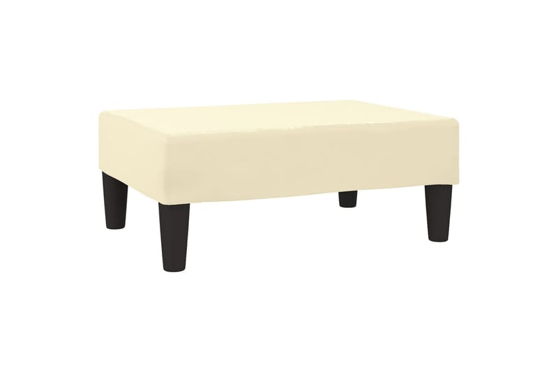 fodskammel 78x56x32 cm kunstlæder cremefarvet - Creme - Puf