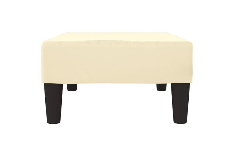 fodskammel 78x56x32 cm kunstlæder cremefarvet - Creme - Puf