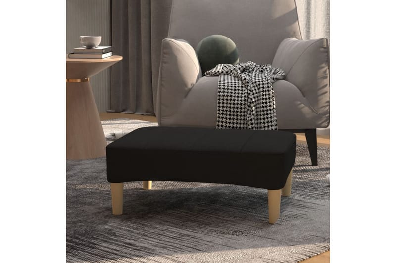 fodskammel 78x56x32 cm stof sort - Sort - Møbler - Stole & lænestole - Taburet & skammel - Puf