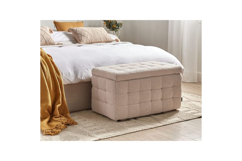 Fodskammel Michigan Beige - Beige - Møbler - Stole & lænestole - Taburet & skammel - Puf - Chesterfield puf