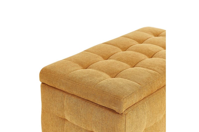 Fodskammel Michigan Gul - Gul - Møbler - Stole & lænestole - Taburet & skammel - Puf - Chesterfield puf
